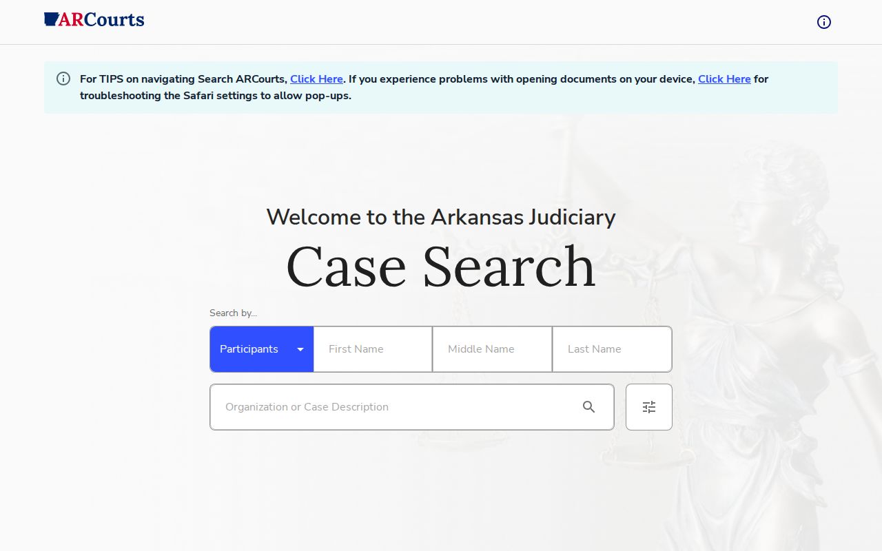 Ouachita County court docket public search for city cases
