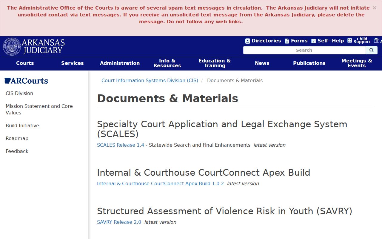 Arkansas case-system documents supporting an Ouachita County docket search