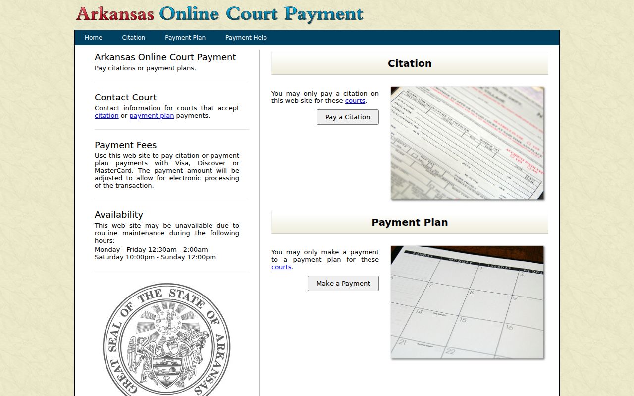 Ouachita County traffic court Arkansas eTraffic portal